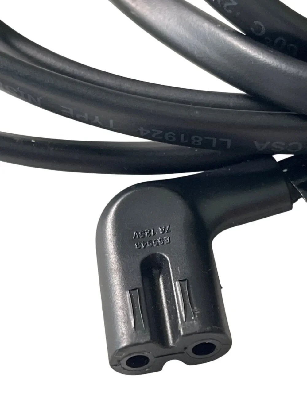 6-Foot Black Power Cord With 90-Degree Plug UL-Listed NISPT-2 18AWG Cable 22a